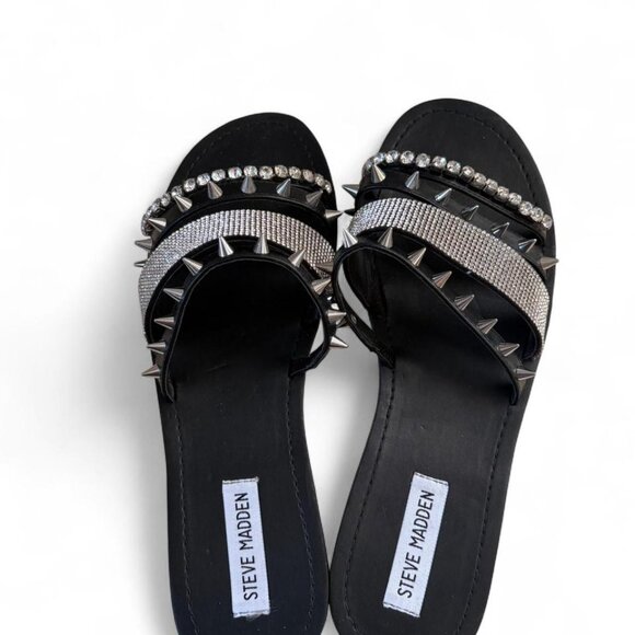 Steve Madden Lindy Black Multi Sandal Women's Size 10 - Picture 6 of 8